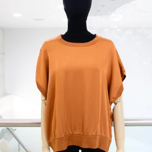 Blusa de seda terracota