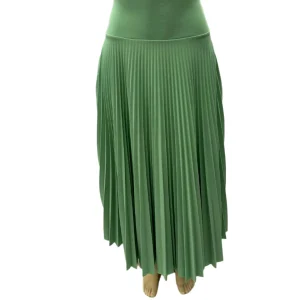 Falda verde pistacho plizada disco completa larga B