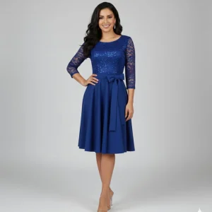 vestido de fiesta color azul
